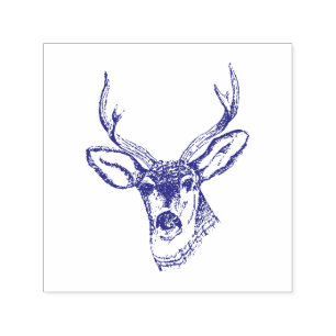 Logo Custom Design Your Deer Head Self-inking Stamp