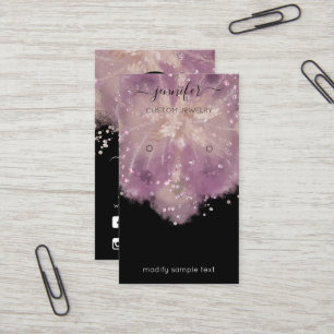 Logo Custom Jewellery Card Social Confetti Floral