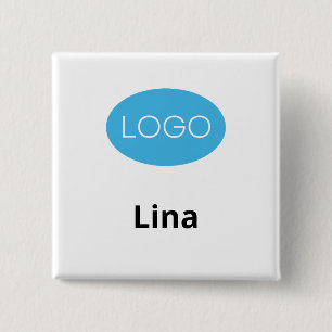 Logo Custom Name Badge 2 Inch Square Button