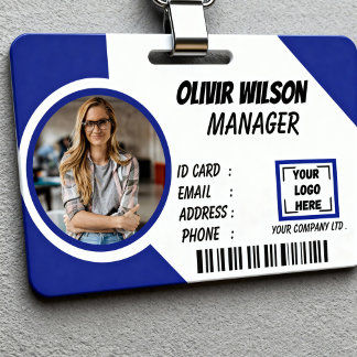 Logo Custom Photo ID Card Badge Holder