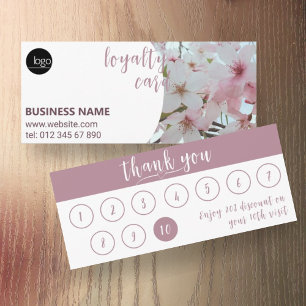 LOGO D'AFFAIRES 10 CARTE DE LOYAUTÉ FLORALE