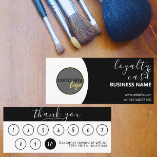 LOGO D'AFFAIRES BLANC NOIR MODERNE 10 CARTE DE LOY
