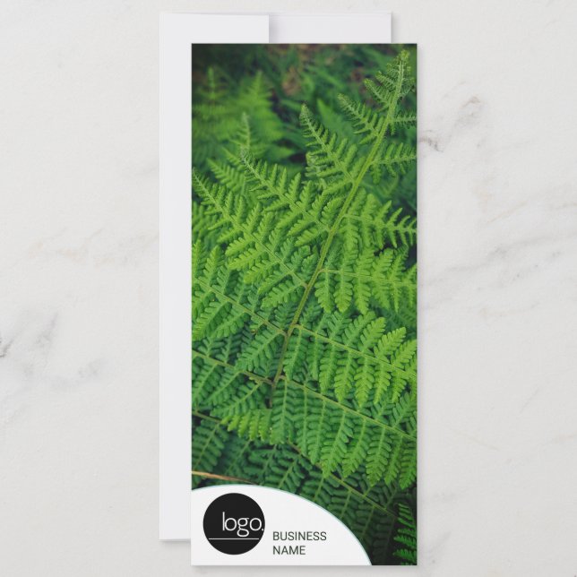 LOGO D'AFFAIRES GREEN FERN CARTE DE REMERCIEMENTS  (Devant)