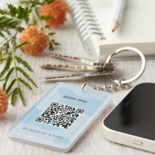 Logo d'affaires moderne bleu QR Code personnalisé