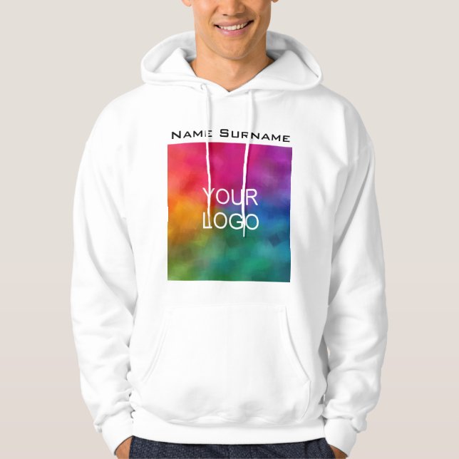 Logo d'affaires Sweat - shirt à capuche blanc pour (Devant)