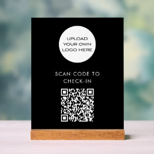 Logo d'analyse de code QR personnalisé noir