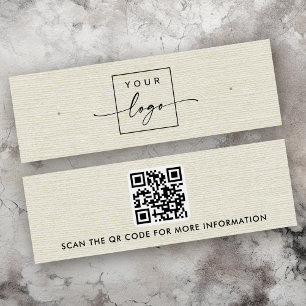 Logo d'apparence de lin de crème QR étalage d'orei