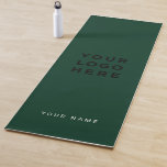 Logo Dark Green Name Company Promotional Instagram Yoga Mat<br><div class="desc">Custom Logo Elegant Stylish Dark GReen Name Company Promotional Instagram Yoga Mat featuring a simple and modern template with your business logo,  photo or image and any personalized text. Add your name,  website or social network address.</div>