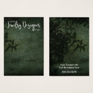Logo Dark Green Rustic Botanical Earring Holder