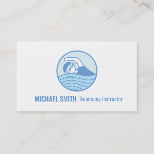 Logo de baignade Carte de visite instructeur de na