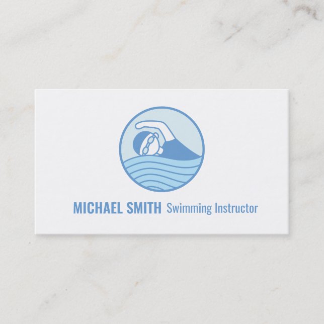 Logo de baignade Carte de visite instructeur de na (Devant)