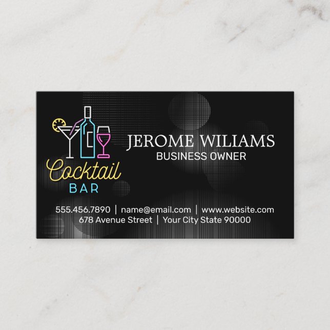 Logo de bar à cocktails | Mixologie Bartend Carte  (Devant)
