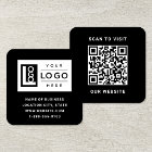 Logo de Black Custom moderne et code QR