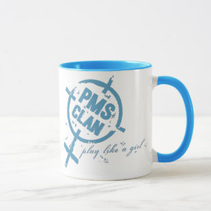 Logo de bleu de tasse de PMS
