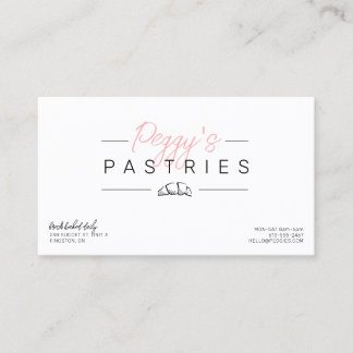 Logo de boulangerie Pastrie Design carte de visite