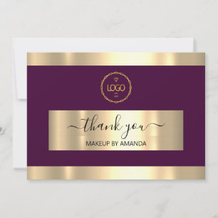 Logo de carte d'insertion Gold Marsala Merci