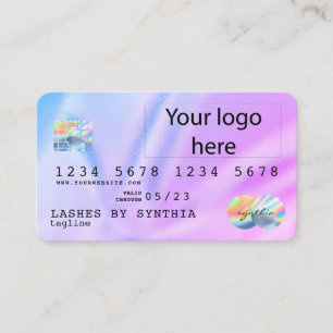 Logo de cartes de crédit modernes Holograph de Uni