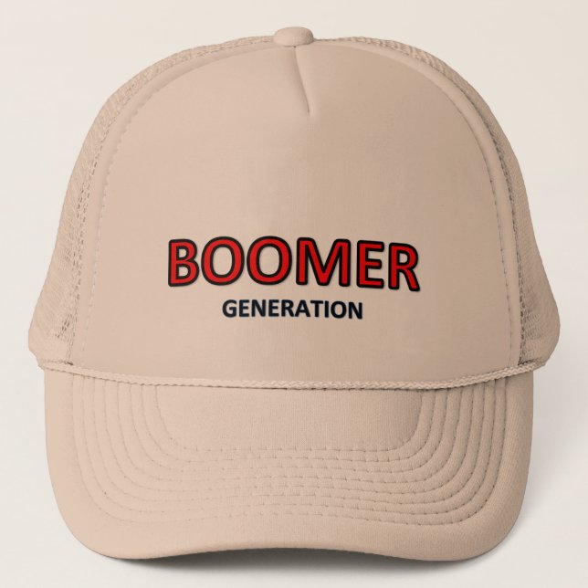 Logo de casquette de génération de baby boomer (Devant)