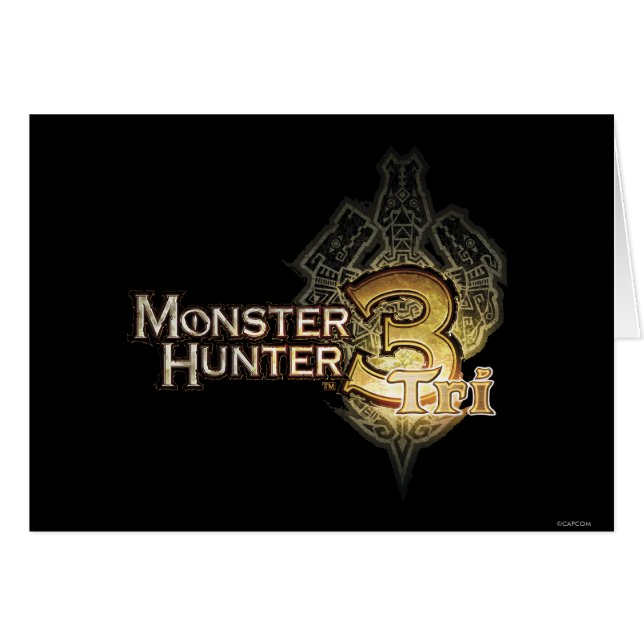 Logo de chasseur de monstre tri (Devant horizontal)