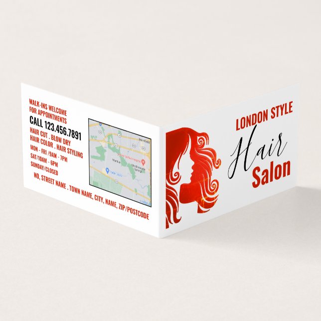 Logo De Cheveux, Stylo Cheveux, Carte De Fidélité  (Extérieur)