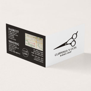 Logo de ciseaux Barbiers hommes carte de fidélité 