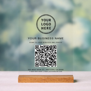 Logo de code QR d'entreprise clair
