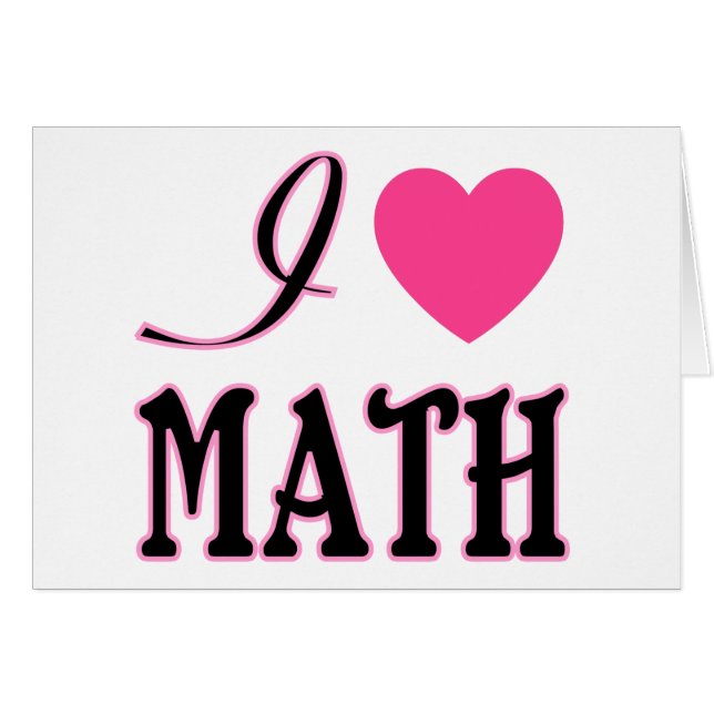 Logo de coeur de rose de maths d'amour (Devant horizontal)