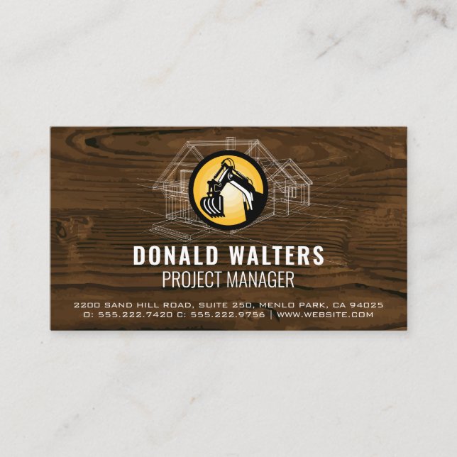 Logo de construction | Carte de visite des plans (Devant)