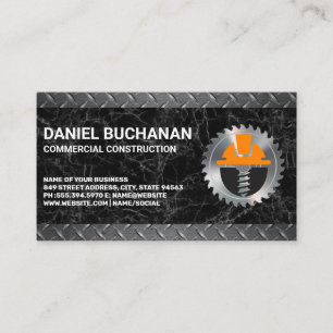 Logo de construction   Carte de visite en acier