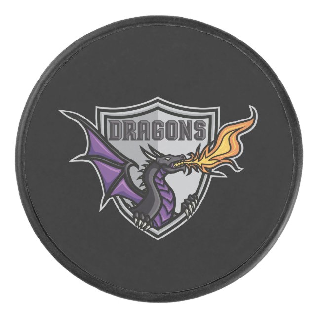 Logo de dragons de hockey Puck (Devant)