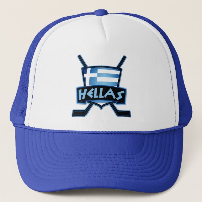Logo de hockey sur glace de Grèce Casquette de mai (Devant)