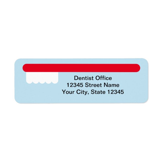Logo de la brosse à dents rouge adresse de retour  (Devant)