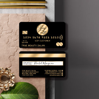 Logo de la carte de crédit moderne Gold Black