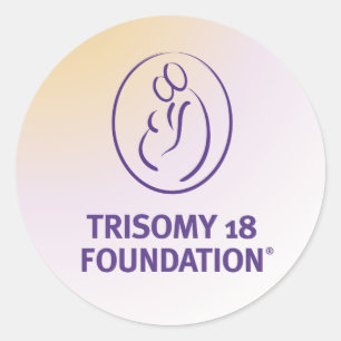 Logo de la Fondation Trisomy 18 - Sticker rond
