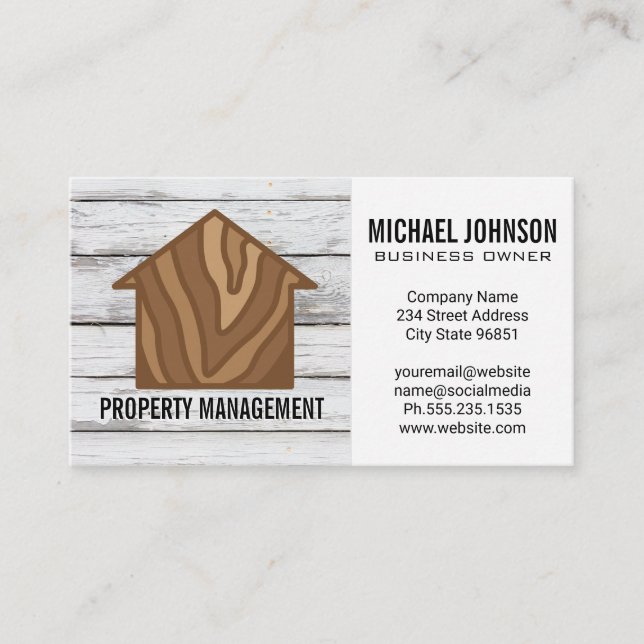Logo de la Maison à bois | Cartes en bois (Devant)