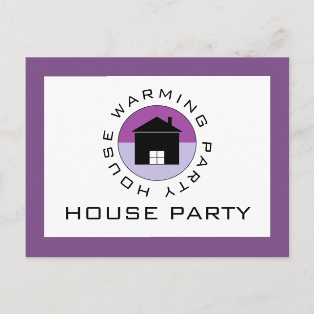 Logo de la maison violet, Invitation de la fête du (Devant)