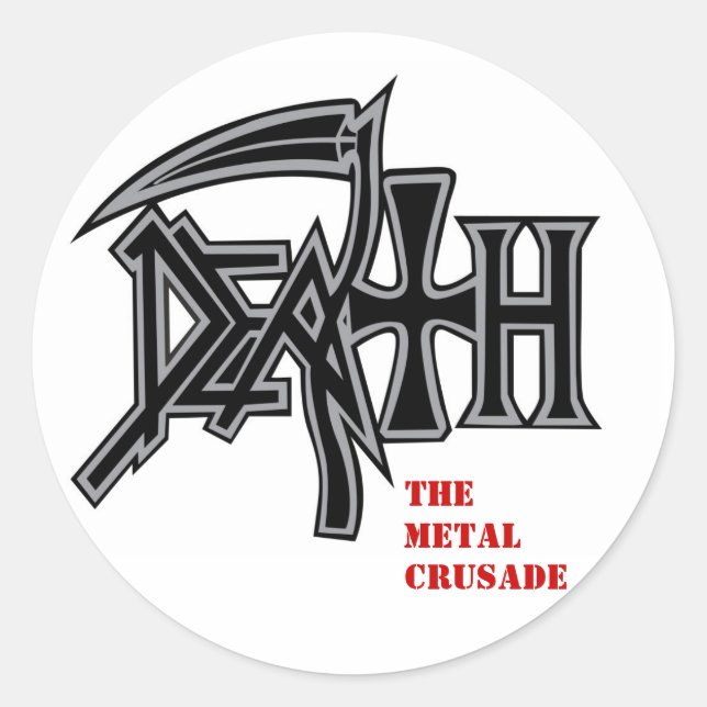 Logo de la MORT Autocollants de Croisade en métal (Devant)