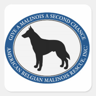 Logo de la Secourt malinois, Autocollant Carré