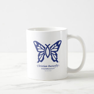 Logo de la tasse de café "de papillon chrétien"