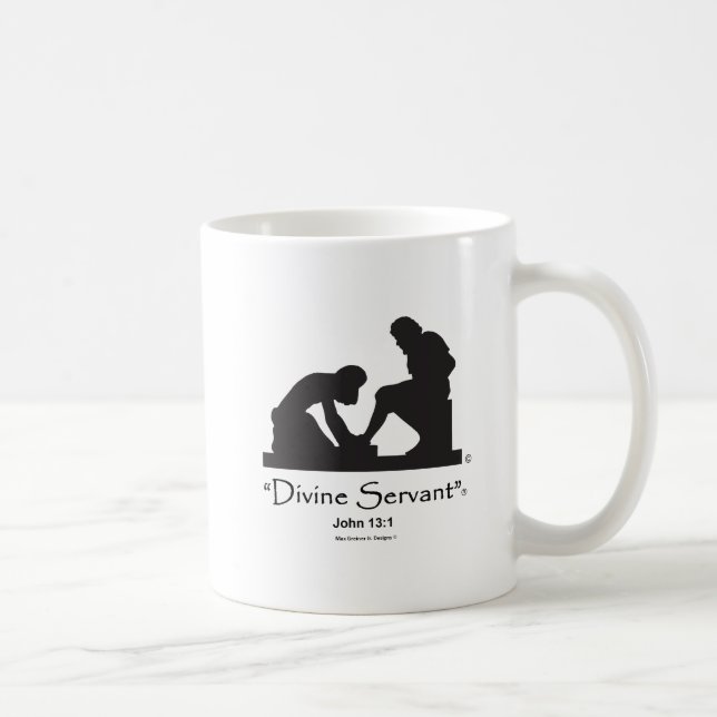 Logo de la tasse de café "d'employé divin" w/Black (Droite)