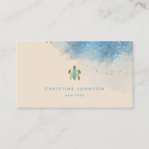 logo de la tortue de mer carte de visite
