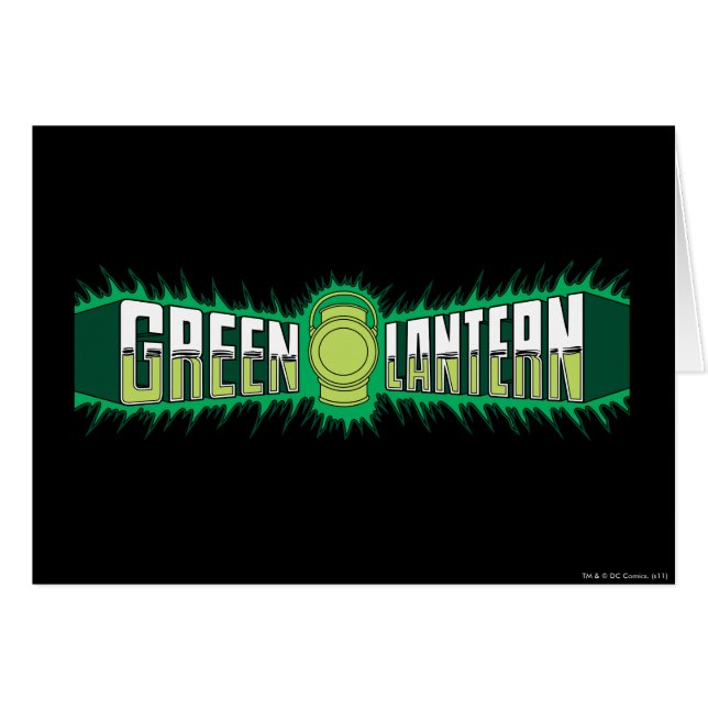 Logo de lanterne verte - Flammes vertes (Devant horizontal)