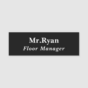 Logo de l'employé personnalisé, étiquette de nom