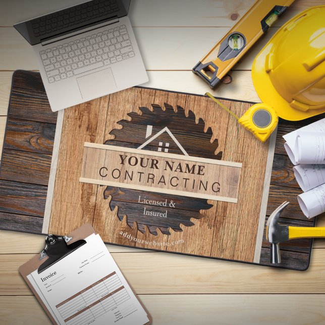 Logo de l'entrepreneur avec une tonalité de bois r (Créateur téléchargé)