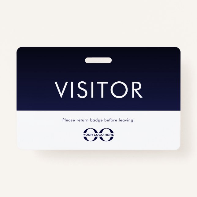 Logo de l'entreprise - Badge aux visiteurs Marine  (Devant)
