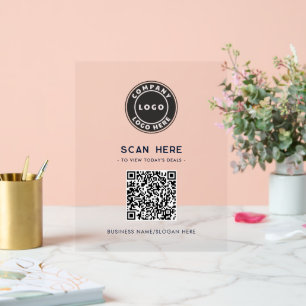 Logo de l'entreprise et scan du code QR ici