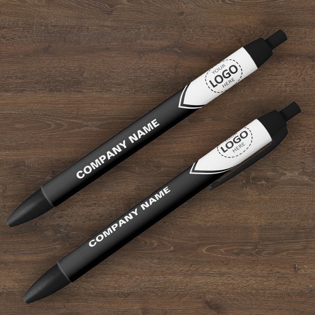 Logo de l'entreprise et stylo noir de texte (Créateur téléchargé)