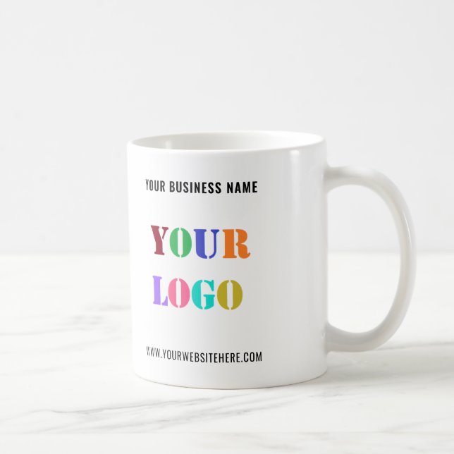 Logo de l'entreprise et texte Business Coffee Mug  (Droite)