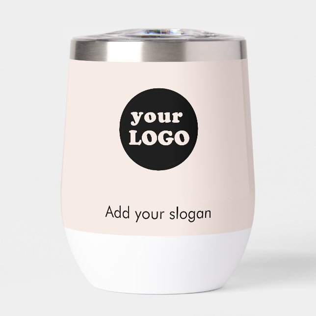 Logo de l'entreprise moderne Blush Pink Slogan (Avant)