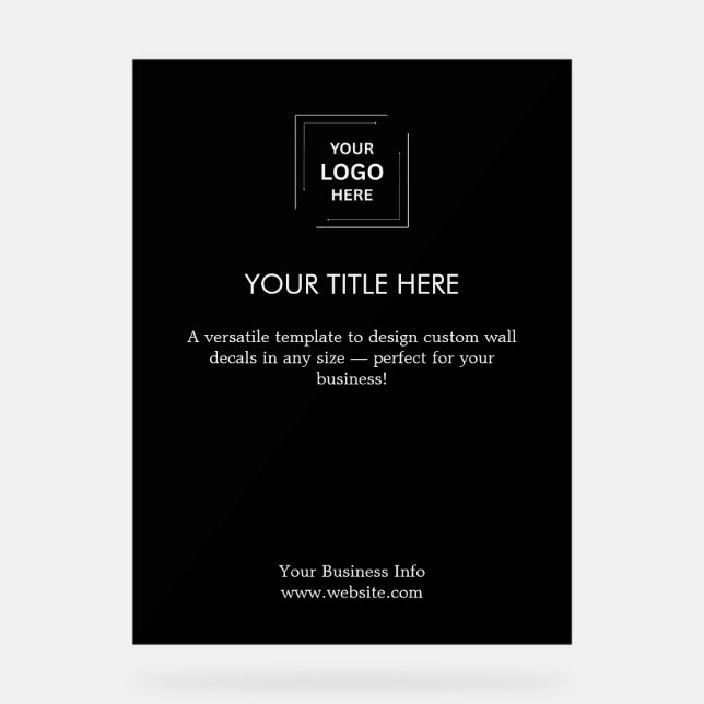 Logo de l'entreprise | Noir moderne (Recto)